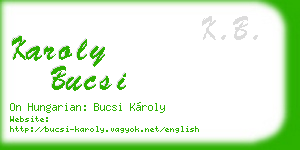 karoly bucsi business card