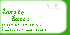 karoly bucsi business card